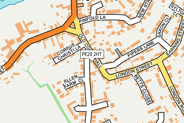 PE29 2HT map - OS OpenMap – Local (Ordnance Survey)