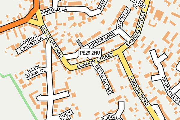 PE29 2HU map - OS OpenMap – Local (Ordnance Survey)