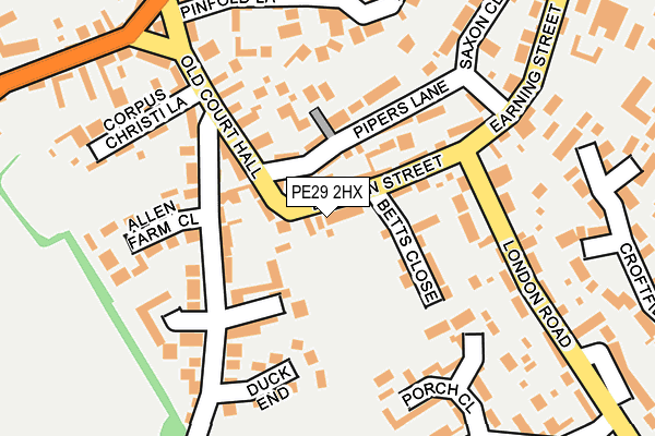 PE29 2HX map - OS OpenMap – Local (Ordnance Survey)