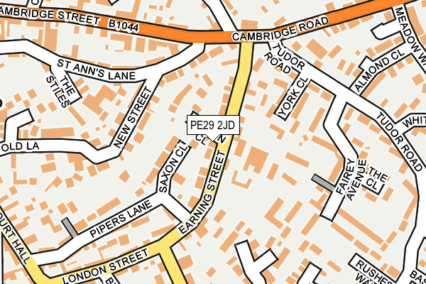 PE29 2JD map - OS OpenMap – Local (Ordnance Survey)