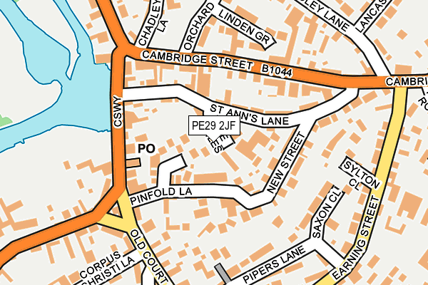PE29 2JF map - OS OpenMap – Local (Ordnance Survey)