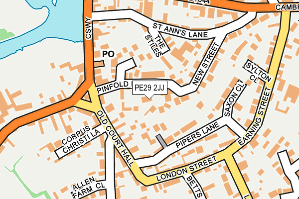 PE29 2JJ map - OS OpenMap – Local (Ordnance Survey)