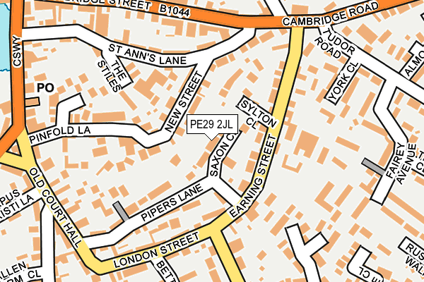 PE29 2JL map - OS OpenMap – Local (Ordnance Survey)
