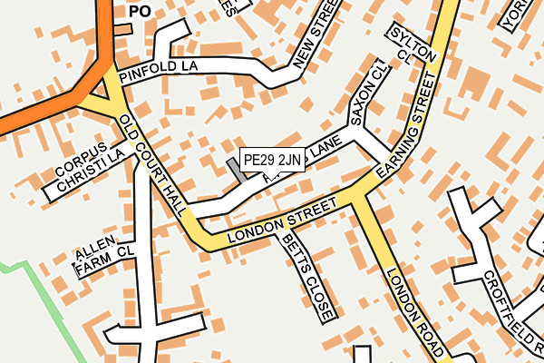 PE29 2JN map - OS OpenMap – Local (Ordnance Survey)