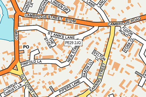 PE29 2JQ map - OS OpenMap – Local (Ordnance Survey)