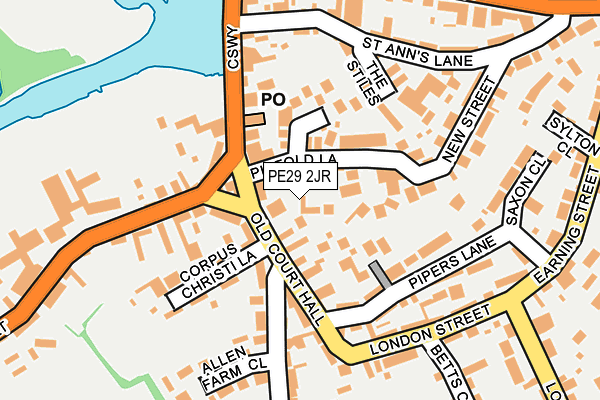 PE29 2JR map - OS OpenMap – Local (Ordnance Survey)