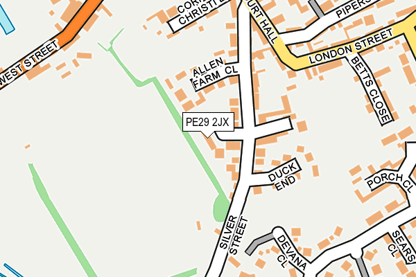 PE29 2JX map - OS OpenMap – Local (Ordnance Survey)