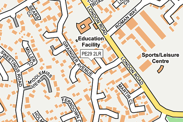 PE29 2LR map - OS OpenMap – Local (Ordnance Survey)