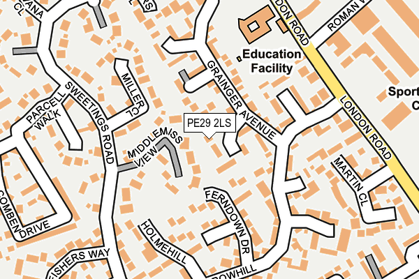 PE29 2LS map - OS OpenMap – Local (Ordnance Survey)