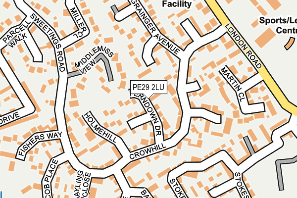 PE29 2LU map - OS OpenMap – Local (Ordnance Survey)