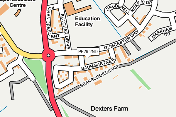 PE29 2ND map - OS OpenMap – Local (Ordnance Survey)