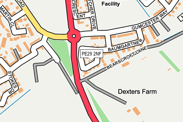 PE29 2NF map - OS OpenMap – Local (Ordnance Survey)