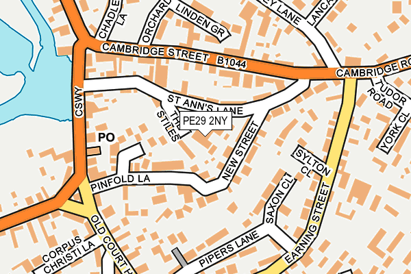 PE29 2NY map - OS OpenMap – Local (Ordnance Survey)