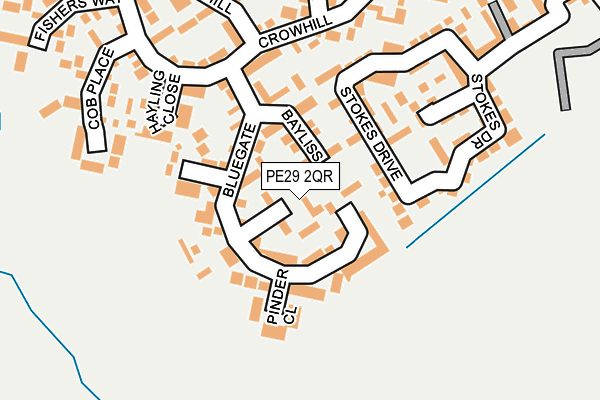 PE29 2QR map - OS OpenMap – Local (Ordnance Survey)