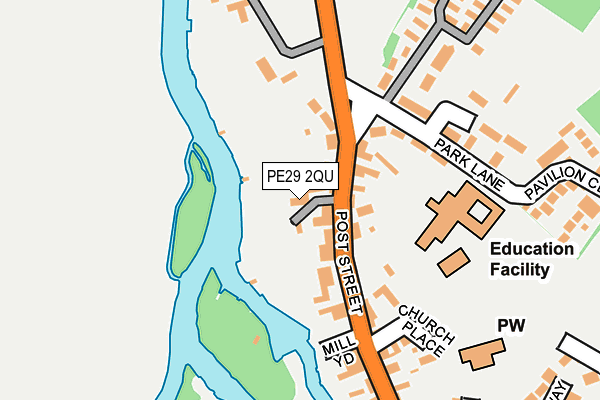 PE29 2QU map - OS OpenMap – Local (Ordnance Survey)