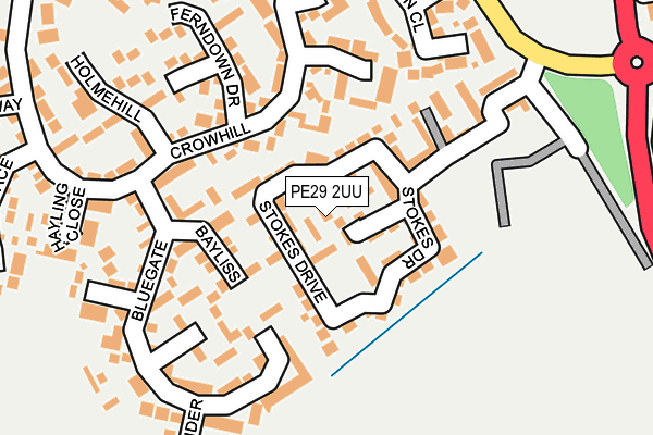 PE29 2UU map - OS OpenMap – Local (Ordnance Survey)