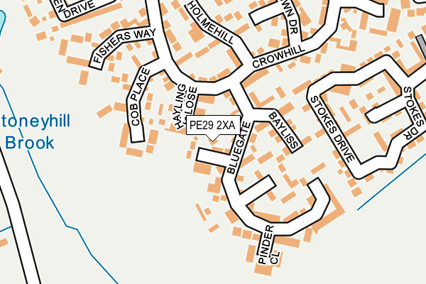 PE29 2XA map - OS OpenMap – Local (Ordnance Survey)