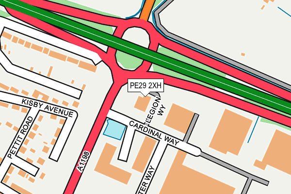 PE29 2XH map - OS OpenMap – Local (Ordnance Survey)