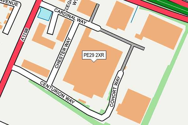 PE29 2XR map - OS OpenMap – Local (Ordnance Survey)