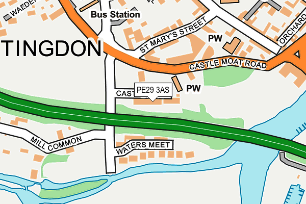 PE29 3AS map - OS OpenMap – Local (Ordnance Survey)