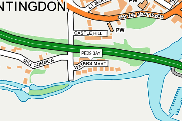 PE29 3AY map - OS OpenMap – Local (Ordnance Survey)