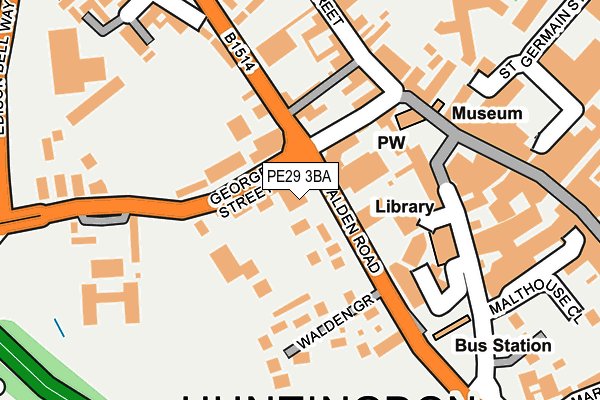 PE29 3BA map - OS OpenMap – Local (Ordnance Survey)