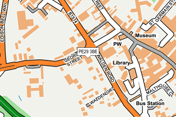 PE29 3BE map - OS OpenMap – Local (Ordnance Survey)