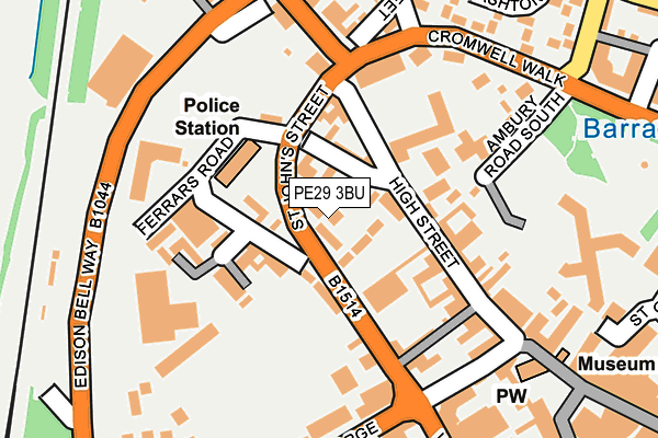 PE29 3BU map - OS OpenMap – Local (Ordnance Survey)