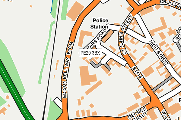 PE29 3BX map - OS OpenMap – Local (Ordnance Survey)