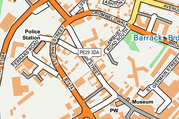 PE29 3DA map - OS OpenMap – Local (Ordnance Survey)