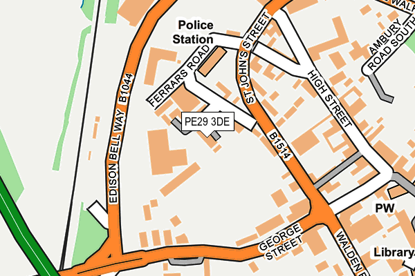 PE29 3DE map - OS OpenMap – Local (Ordnance Survey)