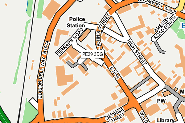 PE29 3DG map - OS OpenMap – Local (Ordnance Survey)