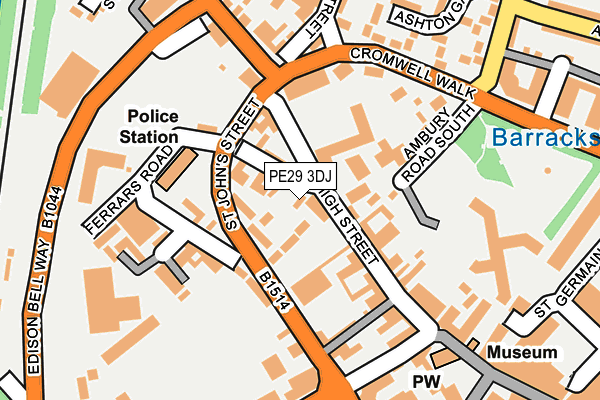 PE29 3DJ map - OS OpenMap – Local (Ordnance Survey)