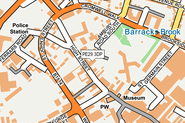 PE29 3DP map - OS OpenMap – Local (Ordnance Survey)