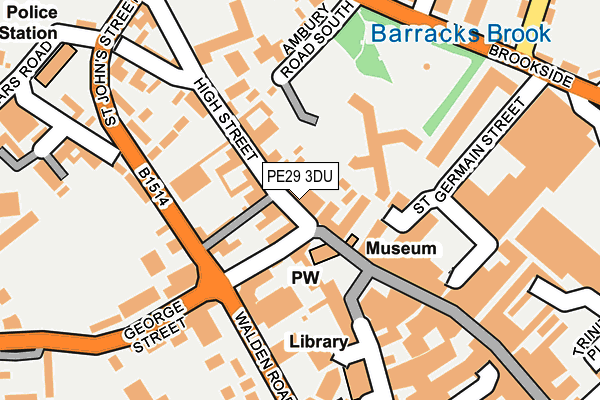 PE29 3DU map - OS OpenMap – Local (Ordnance Survey)