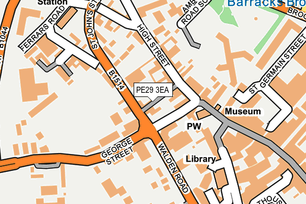 PE29 3EA map - OS OpenMap – Local (Ordnance Survey)