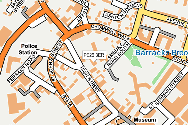 PE29 3ER map - OS OpenMap – Local (Ordnance Survey)