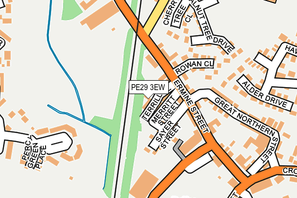 PE29 3EW map - OS OpenMap – Local (Ordnance Survey)