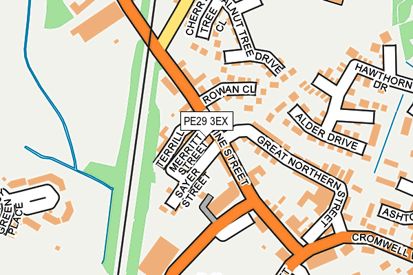 PE29 3EX map - OS OpenMap – Local (Ordnance Survey)