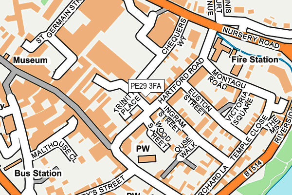 PE29 3FA map - OS OpenMap – Local (Ordnance Survey)