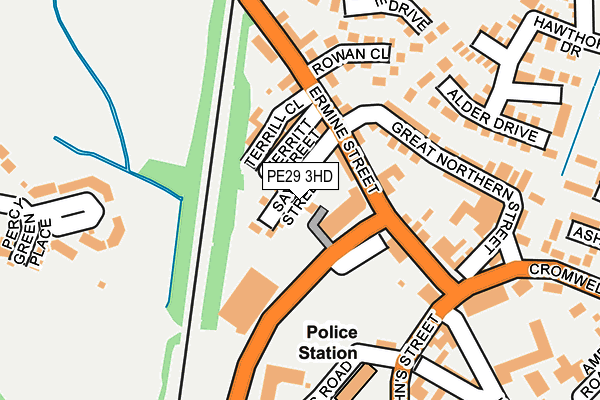 PE29 3HD map - OS OpenMap – Local (Ordnance Survey)