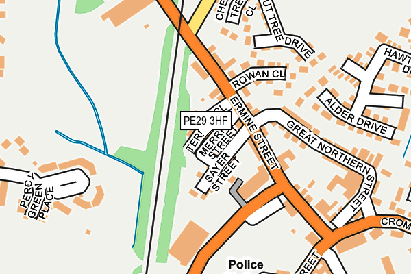 PE29 3HF map - OS OpenMap – Local (Ordnance Survey)