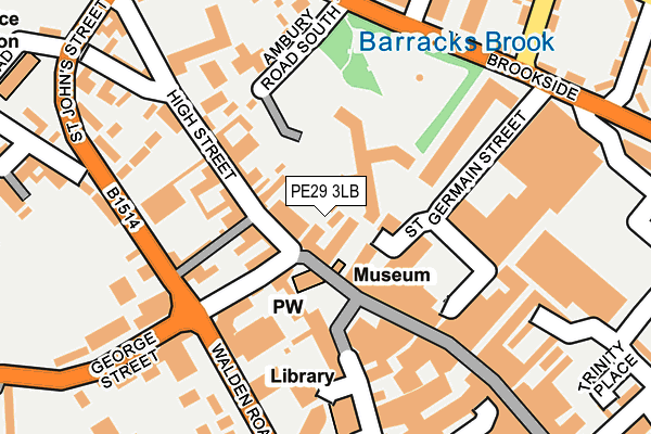 PE29 3LB map - OS OpenMap – Local (Ordnance Survey)
