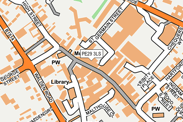 PE29 3LS map - OS OpenMap – Local (Ordnance Survey)