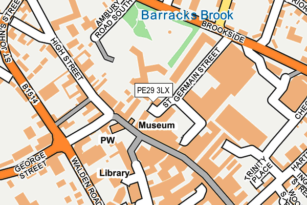 PE29 3LX map - OS OpenMap – Local (Ordnance Survey)