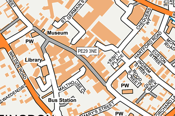 PE29 3NE map - OS OpenMap – Local (Ordnance Survey)