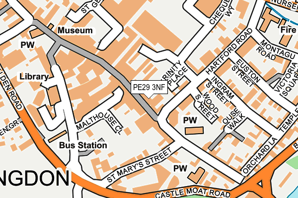 PE29 3NF map - OS OpenMap – Local (Ordnance Survey)