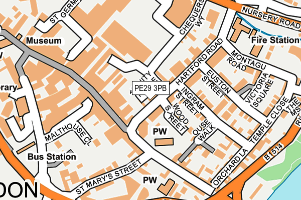 PE29 3PB map - OS OpenMap – Local (Ordnance Survey)