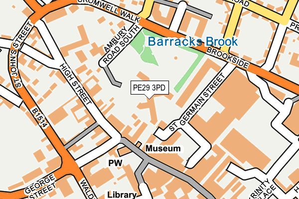 PE29 3PD map - OS OpenMap – Local (Ordnance Survey)
