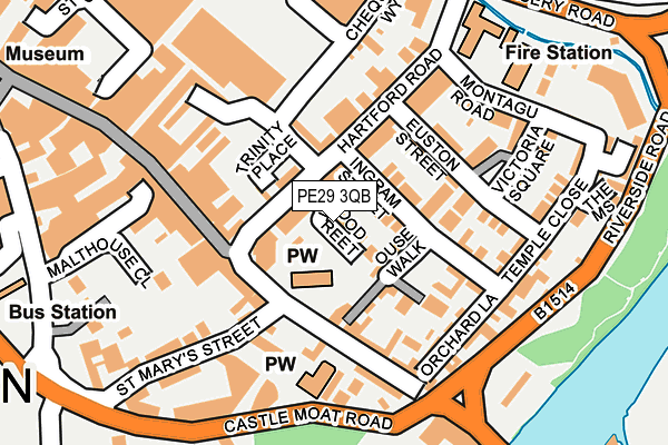 PE29 3QB map - OS OpenMap – Local (Ordnance Survey)